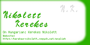 nikolett kerekes business card